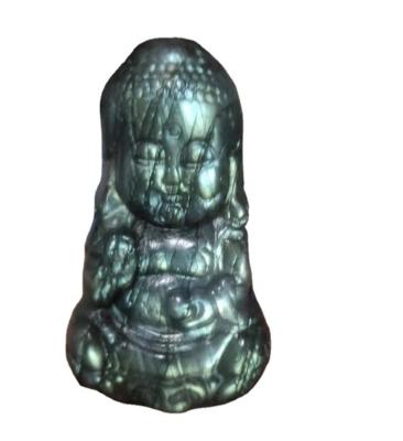 China China Natural Crystals Healing Labradorite Hand Carved Labradorite Buddha for sale