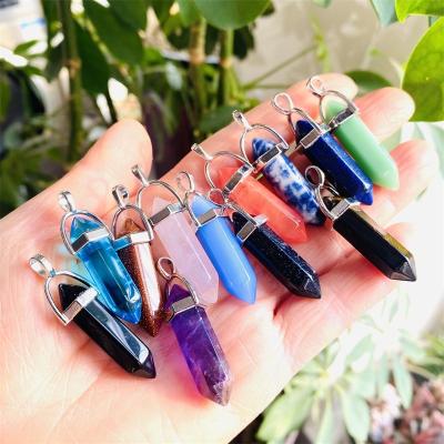 China China Variety Jewelry Wholesale Natural Crystal Double Ended Point Pendant for sale