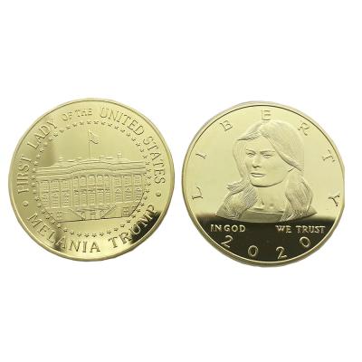 China Wholesale Europe Real Gold Plated 2020 President White Wife Trump House First Lady Melania Trump Coin for sale