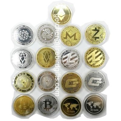 China Europe Gold Metal Challenge Custom Silver Copper Bitcoin Bit Coin for sale