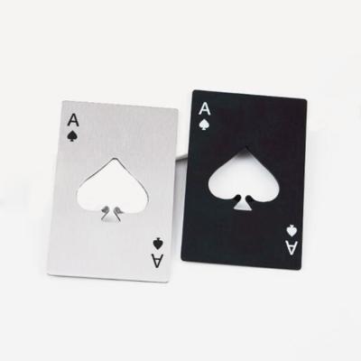 China Viable Poker Card Beer Bottle Opener Metal Credit Card Bottle Opener for sale