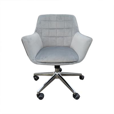 China School Office Furniture Swivel Armchair Velvet Fabric Small Computer Gaming Desk Modern Home Office Rotation Chairs for sale