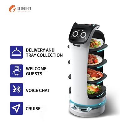 China restaurant & Hotel provides new design intelligent control food delivery robot for hotel for sale