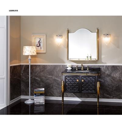 China New Style High Quality Luxury Black Hotel Bathroom Vanity Eco - Friendly for sale