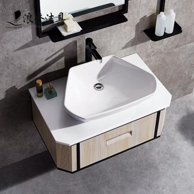 China Southeast Asian Style Custom Design Shell Shaped Bathroom Cabinet Sink And Countertop For Hotel Use for sale