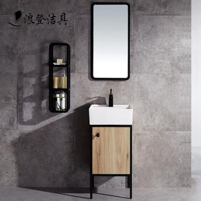 China Modern Bathroom Cabinets For Modern Style Indoor Bathroom Wash Hand Sink Small Size Vanity With Cabinet for sale