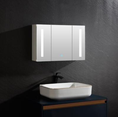 China Factory Wholesale High Quality Bright Led Lamp Smart Bathroom Makeup Mirror Cabinet for sale