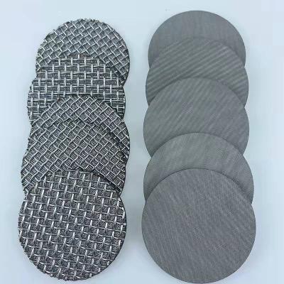 China Hot Sales Corrosion Resistance 100 Micron Stainless Steel Metal Wire Mesh Sintered Filter Disc for sale