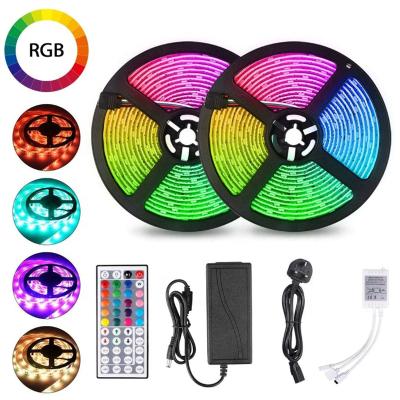 China Lighting Controller 5M 16.4ft IP20 IP65 RGB LED Strip with 44 Key IR Music Sync Remote Control Strip Set for Smart Home Decoration for sale