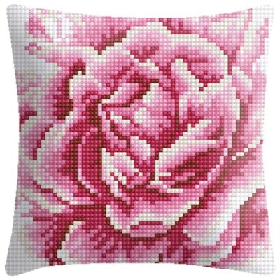 China 2022 NEW Europe Embroidered Chair Cushion Covers Peonies Chunky Yarn Needlework Cross Stitch Pillow Case Kits for sale