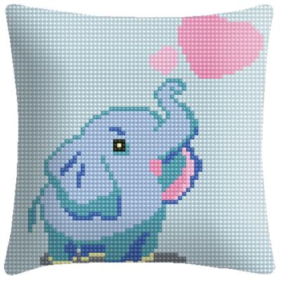 China 2022 Blue NEW Europe Cross Stitch Elephant Embroidered Pillow Cushion Covers Retro Cross Stitch Home Decorative for sale