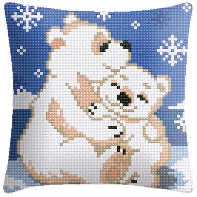 China Europe High Quality Cross Stitch Pillow Bear The Most Beautiful Cushion Covers Embroidery Crafts Cross Stitch And Needlework for sale