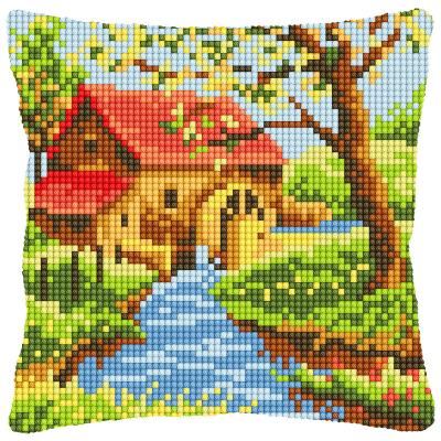 China 2022 NEW Europe Cross Stitch Cushion Covers Mill Bedroom Handmade Embroidered Pillow Case Sets Stamped Cross Stitch Kit Needlework for sale