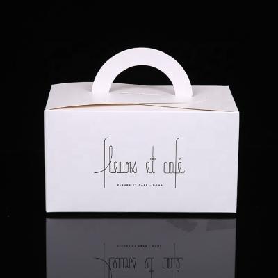 China Customized Packaging Paper Cardboard Cake Take Out Box For Desserts for sale