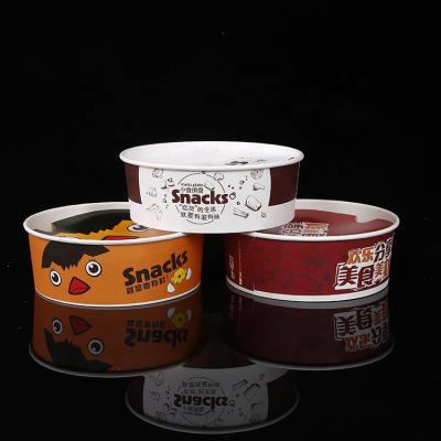 China Customized Salad Bowl Paper Food Containers Disposable Cardboard for sale