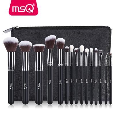 China Angular Blush MSQ 15 Pcs Synthetic Hair Make Up Brush Full Body Makeup Brush Factory for sale