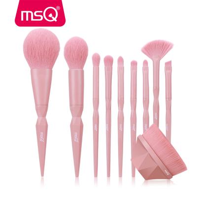 China MSQ 10pcs 9pcs face makeup set brushes with multifunctional kabuki make up beauty tools private label for sale