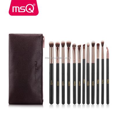 China Wholesale MSQ 12pcs Private Label Hair Eyebrow Brush Ombre Shade Synthetic Makeup Brush No Label for sale