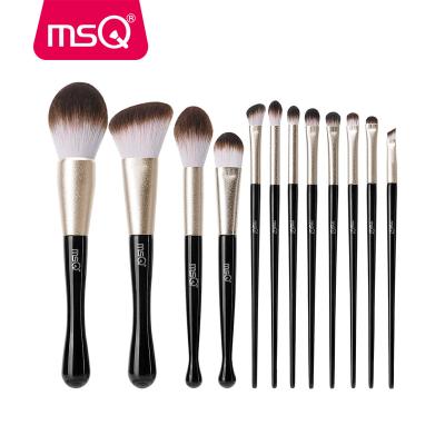 China Angular blush wholesale BLACK MERMAID 12pcs MSQ makeup brushes bling makeup brushes makeup brush cosmetics de maquillaje de brochas for sale