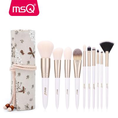 China Angular Blush MSQ 10pcs Synthetic Hair Makeup Set Brush Wholesale Makeup Brushes for sale