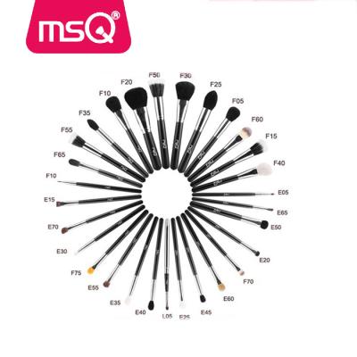 China Angular Blush MSQ 29 Pieces Pony Hair Synthetic Hair Black Makeup Professional Brush Set Goat Hair for sale