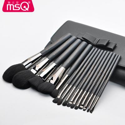 China Angular Blush MSQ 15pcs Makeup Brush Set Professional Custom Logo Makeup Brushes Kit for sale