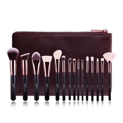 China Angular Blush Brushes Professional Wholesale Logo Cosmetics Brush Custom Made MSQ Makeup Brush Set 15Pcs for sale