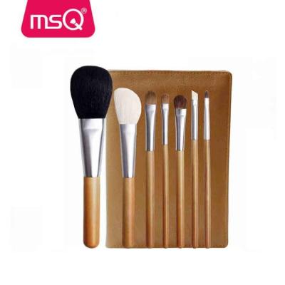 China Angular blush MSQ 7pcs newest style makeup brush with natural goat hair and pony hair accept OEM order for sale