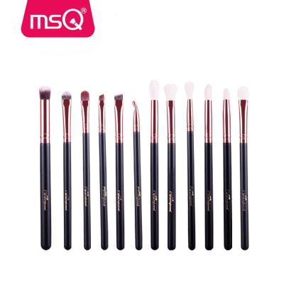 China Wholesale Synthetic/Goat Hair MSQ 12pcs Makeup Eyeshadow Brush Eyebrow Brush Makeup Brushes for sale