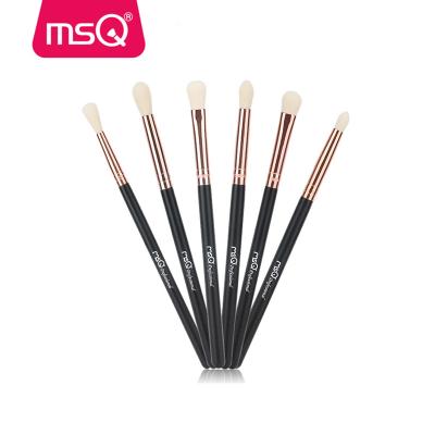 China Angular Blush MSQ 6 Pcs Rose Gold Eyeshadow Makeup Brush Daily Makeup Brushes Private Label for sale