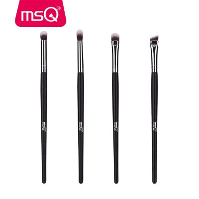 China Angular Blush MSQ 4pcs Eyeshadow Makeup Brush Eyebrow Highlighter Bar Blending Brushes Makeup for sale