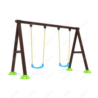 China Hot Sale ALLOY A Frame Double Seats Metal Kids Swing Sets for sale