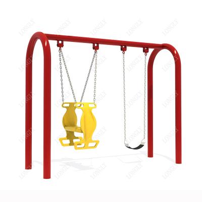 China Hot Sale U Frame Metal ALLOY Outdoor Swing Set For Kids for sale