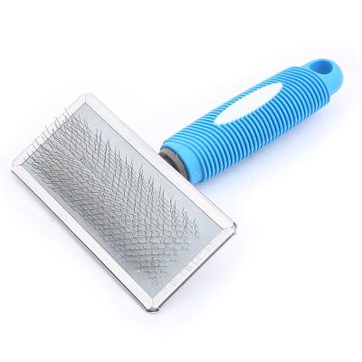 China Pet Hair Dog Cat Pet Grooming Products Stainless Steel Brush Cleaning Comb For Pet Hair Removal Grooming for sale