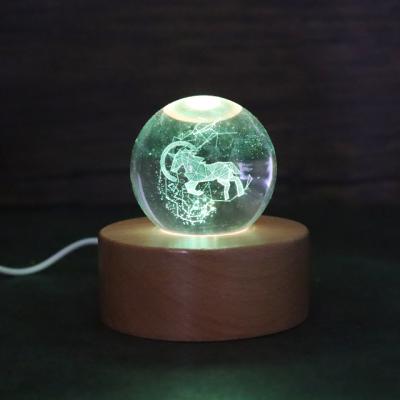 China Large Crystal Ball Lamp Solar System Crystal Ball Light For Home Decoration Design Switch Control Light Globe Ornament Moon Decor for sale