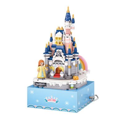 China Building Toy Interlocking Building Block Educational Toys Folding Deformation Castle Music Box Building Blocks Toys for sale