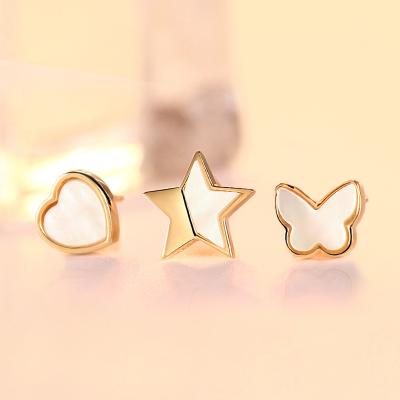 China 2021 Romantic Trendy Minimalist Jewelry Sterling Silver For Women Graduation Gift Stud Earrings 925 for sale