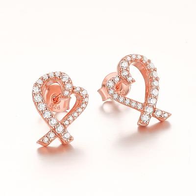 China Newest Relair Design Fashion Romantic Women 925 Sterling Silver Vintage Heart Earring for sale