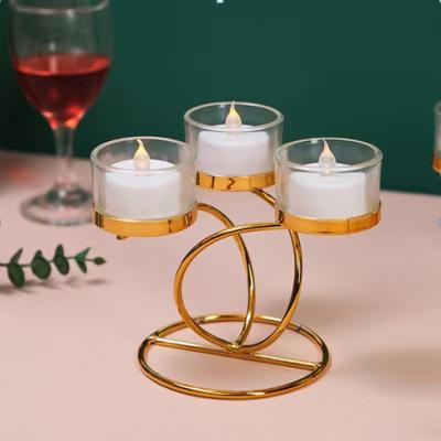 China Modern Luxury Metal Candle Holder Candle Holder Set Metal Candlestick for sale