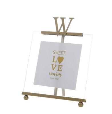 China Wholesale Iron Art Metal Glass Photo Frame, Home Decoration &Office Metal Table for sale