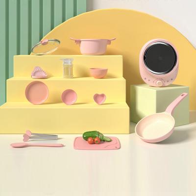 China Cooking Toys Mini Kitchen Real Cooking Play Set For Kids Cute Cookware Set Role Playing Toys For Children Medical Stone 20PCS/set for sale