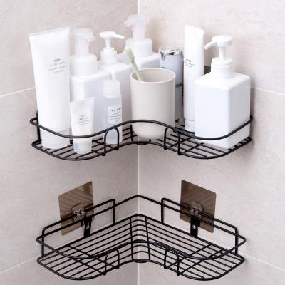 China Viable Corner Cart Basket Shelf, Shampoo Holder Organizer, Shower 2 Pack-No Adhesive Bathroom Drilling Wall Mounted Shelf for sale