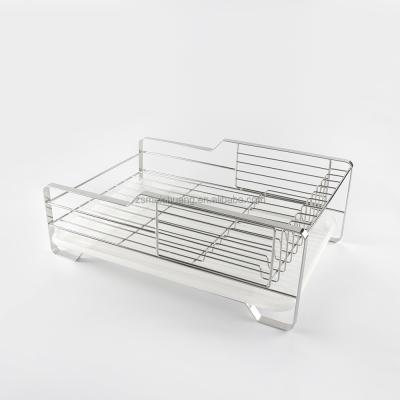 China Sustainable Style 2021 Brand New Wire Dish Rack Stainless Steel Kitchen Standing Dish Rack for sale