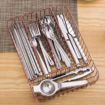 China Viable Stored Kitchen Rectangle Dishwasher Cutlery Baskets Kitchen Utensil Utensil Holder for sale