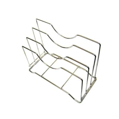 China Viable Stainless Steel Wire Chopper Holder Kitchen Organizer Cutting Board Rack for sale