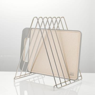 China Stainless Steel Rack Kitchen Storage Sustainable Drying Rack 6 Slot Cutting Chopper Rack for sale