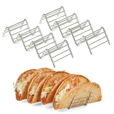 China Viable Wholesale 3~4 Pack Stainless Steel Wire Taco Holder Taco Holder for sale