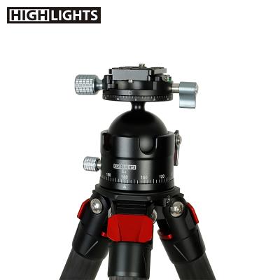 China Top Selling Aluminum Panoramic Double Ball Camera Head Mount Tripod Filtering Head With 35KG Load Capacity for sale