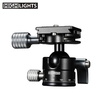 China Best Product Aluminum Camera Accessories 3/8 Inch Threaded Hole Base Interface Tripod Ball Aluminum Head for sale