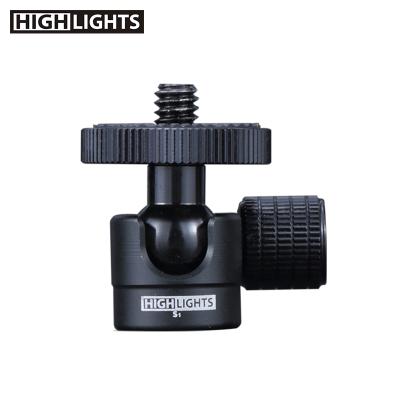 China Aircraft Rate Hot Selling Aluminum DSLR Aluminum Pocket Mini Camera 360 Degree Rotation Mount Ball Head for sale